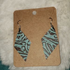 Hand made leather earings